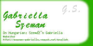 gabriella szeman business card